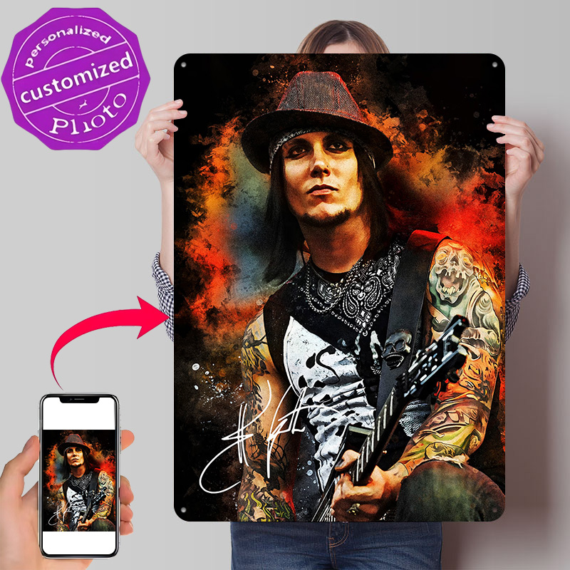 3D Printing Guitar - Poster di Synyster Gates con Chitarra,