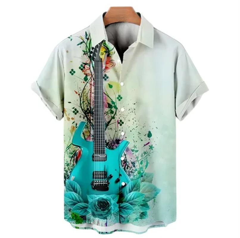 3D Printing Guitar - Camicia Estiva da Uomo a Rapida