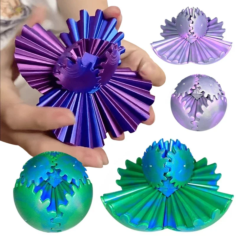 3D Printing Gears - Gear Ball 3D Stampato Fidget Toys