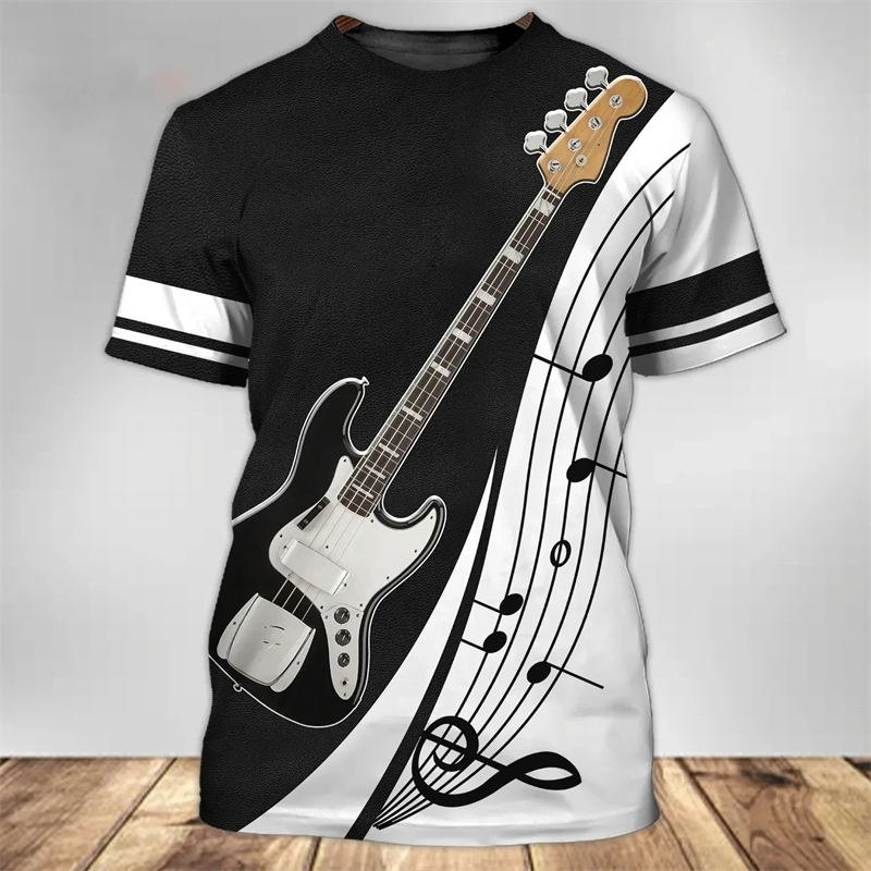 3D Printing Guitar - Maglietta con stampa di chitarra 3D