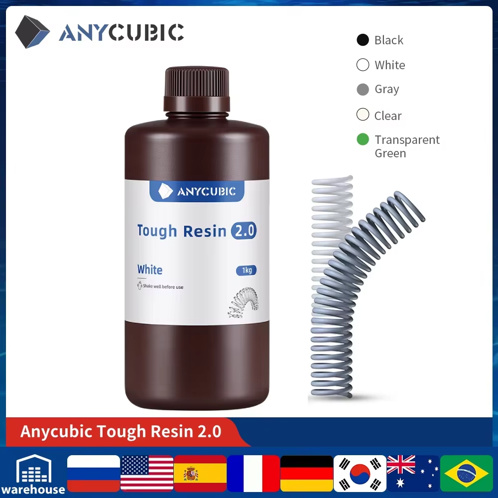 3D Printing Uv Resin - ANYCUBIC Resina flessibile resistente 2.0 405nm