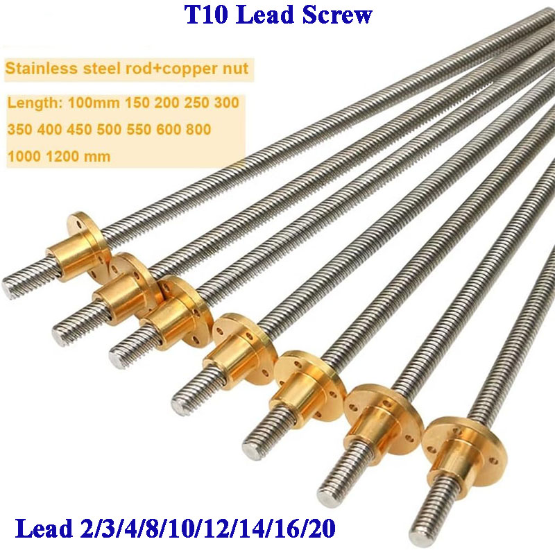 Lead Screw Stepper - Vite trapezoidale T10 in acciaio inossidabile