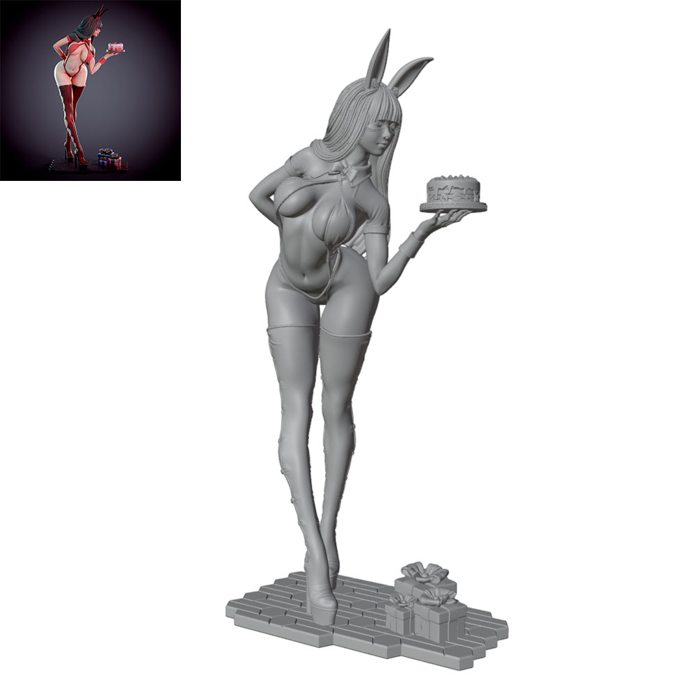 3D Printing App - 1/24/12/6 Personaggio Coniglietta a Tema Festa,