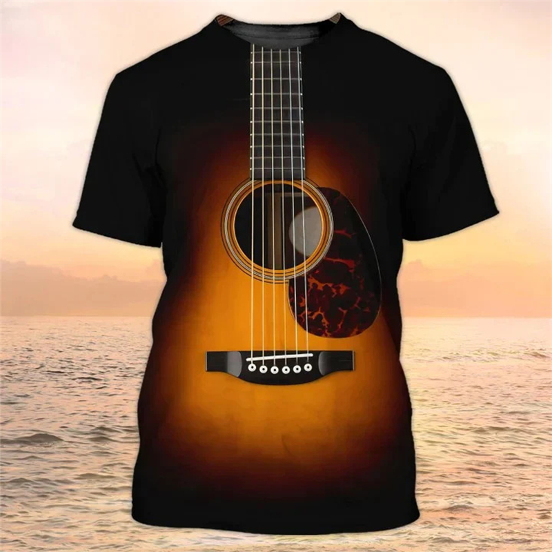 T-shirt con stampa chitarra 3D - 3D Printing Guitar recensione e prezzo